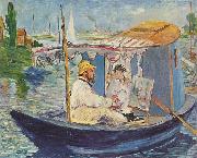 Claude Monet in seinem Atelier Edouard Manet